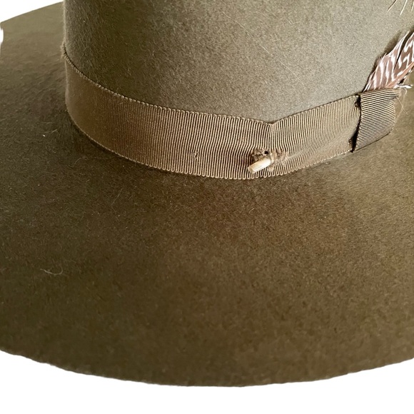 Lovely Bird Malibu Pale Olive Verona Fedora Hat S NEW - Picture 2 of 7